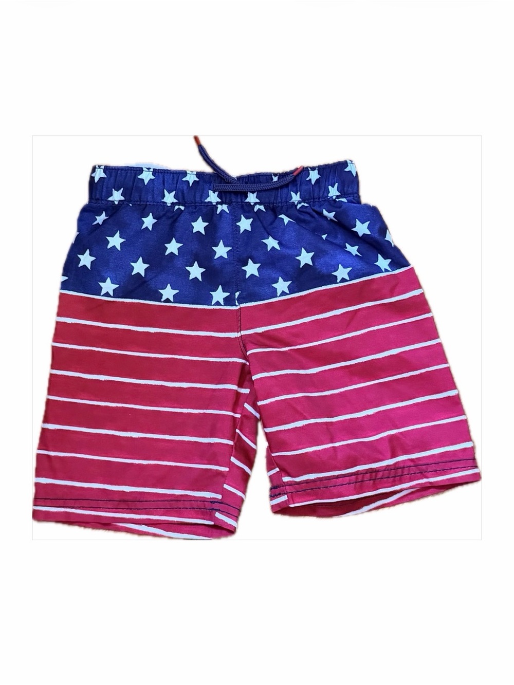 American flag swim shorts